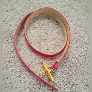 Liz Claiborne Leather Hot Pink Belt